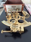 Nautical Brass Sextant With Wooden Box Navigational Instrument Marine Sextant