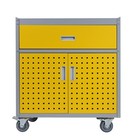 Tool Box Chest Cabinet Wheels Metal Rolling Auto Repair Storage Yellow W drawer