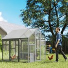 Pawhut Large Chicken Run With Waterproof   Anti-uv Cover  5 5  X 6  X 6 