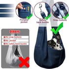 Pet Dog Sling Carrier For 3-10 Lbs Pet  Bag Small Dog puppy Backpack  dark Blue 
