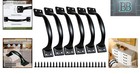 Universal Fit 6pcs Black Stainless Steel Pull Handles - Easy Diy Installation