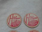 Vintage Cardboard Milk Bottle Tops   Holes Still Retained Complete