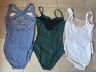 Lot Of 3 Premium Ballet Leotards Women   s Size Xs - Blue  Forest Green    White