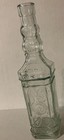 Vintage Clear Glass Embossed Decanter Bottle 12  Made In Spain