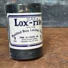 Lox-rite Blacknew  Braided Rug Lacing Thread 8 Oz Size 9 Penn Associates New Nos