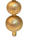 Christmas By Krebs Gold Glass Tree Topper With Glitter Teardrop Design 13 