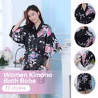 1pcs Women Peacock Bridal Bridesmaid Kimono Sexy Bathrobe Satin Night Dress Gown
