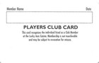Lucky Aces Casino Butte  Mt - Sample Slot Card With No Barcode