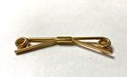 Vintage Mens Gold Tone Spiral Collar Tie Bar Clip 2 25    Long