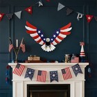 Metal Eagle Wall Art American Flag Patriotic Decoration 24 X 14 Inch Indoor Outd