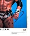 Wwe Triple H P-744 Signed 8x10 Original Promo Photo With Psa Coa From 2002 Rare