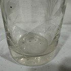 Vintage Etched Clear Glass Bottle Decanter Wheat Floralpattern Antique Barware