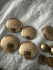 Huge Lot Of Vintage Antique Embossed Fancy Metal Buttons 90 