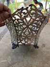 Classic Vtg Sheffield Brides  Basket Floral Handle And Cut Out Design Beautiful