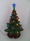 Vtg Atlantic Mold 16   18  W topper  Ceramic Christmas Tree W lights 1974 - Read