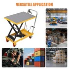 1100lbs Elevating Hydraulic Lift Table Cart Manual Single Scissor Non-slip Pad