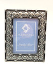 Metal Silver Enameled Bejeweled Picture Frame Margeaux  5  X 6 5 
