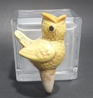 Ceramic Upright Yellow Bird Plant Water Spike Feeder Aid Vintage Glazed