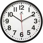 Infinity Instruments Black Plastic Prosaic Commercial Clock - 12 dia