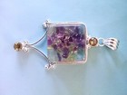 Orgone Amethyst Pendant With Peridot   Chain  Peridot Pendant  Chakra Pendant
