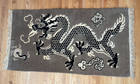 Vintage Chinese Tibetan Dragon Oriental Area Rug Hand Made Knotted 100  Wool 3x5