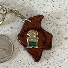 Columbia Leather Travel Souvenir Keychain Key Ring  46413