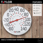 Taylor Metal Wall Indoor Outdoor Thermometer  Wireless Thermometer With Easy To