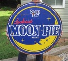 Large 24  Moon Pie Metal Embossed Advertising Sign For Man Cave