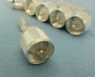 Pl-259   Uhf Male  Rg-8x Crimp Connector  Silver teflon  6 Pack- Quality Counts