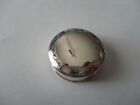 Sterling Silver Pill Box Round Shape Engraved On Top And Hallmarked 