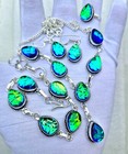 Australian Triplet Opal Gemstone 925 Silver Handmade Jewelry Set
