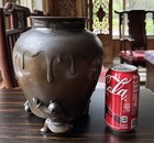 8 7  Chinese Bronze Tripod Jar Boy Figures 2798g