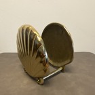 Brass Shell Shaped Letter Holder Decorative Vintage Metalware