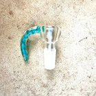 1 Pair Of Premium 14mm Light Blue Horn Bowl Holder Thick Glass  Built-in Screen