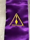 York Rite Chapter And Council  Masonic Purple Necktie Blue Lodge Fraternity New 
