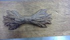 Antique Wooden Drawer With Leaf Handle   Round Dovetails Patina 20 1 2 x13 1 2 
