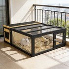 Wooden Rabbit Hutch Bunny Cage Chicken Coop - Small Animal Cage And Coop Outdoor