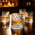 Crystal Spinning Whiskey Glasses Set Of 4  Rotating Glasses With Gift Box
