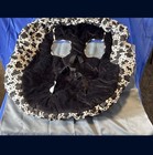 Floppy Seat Ultra Plush Black-white Shopping Cart   High Chair Cover For Babies