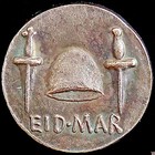 43-42 Bc Small Ancient Roman Coin Head Of L  Junius Brutus - Denarius 16mm