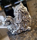 The Franklin Mint Curio Cabinet Art Nouveau Metal Cat Very Rare