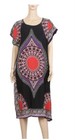 New Fashion Printed African Dashiki Cafton Loose Mid Length Hippie Boho Dress