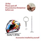Helmet Auto Car Safety Fashion Bag Keychain Stereo Helmets 2d Flat Motorcycle
