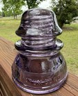 Vintage Purple Whitall Tatum Glass Insulator No 1 Made In Usa - Nice