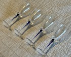 Set Of 4 Orrefors Intermezzo Blue Claret Red Wine Glasses 8 3 4  Mint