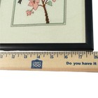 Vintage Framed Cross Stitch Karen Avery Chickadees   Blossoms Birds 14 5 X 8 Art