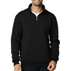 Men s Quarter Zip Up Pullover Long Sleeve Mock Neck Sweatshirt 3x-large Black