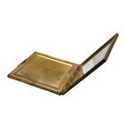Elgin American Metal Gold Tone Compact Makeup Case Pocket Mirror Vintage