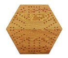 Solid Oak Wood Double Sided  Marbles Board Game 16 Inch