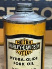 Vintage 1950s Harley-davidson Hydra-glade Fork Oil Paper Label Cone Top Oil Can